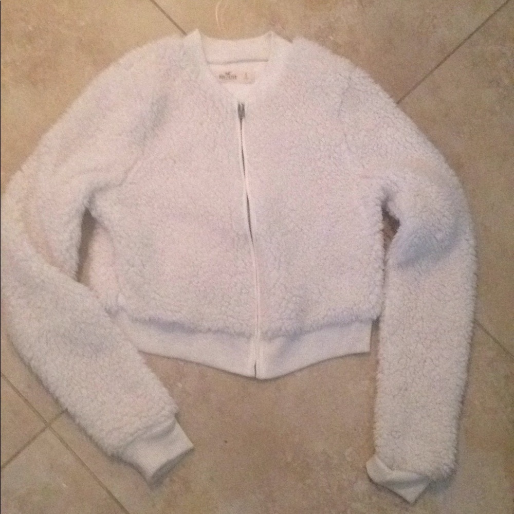 Hollister size small fur jacket